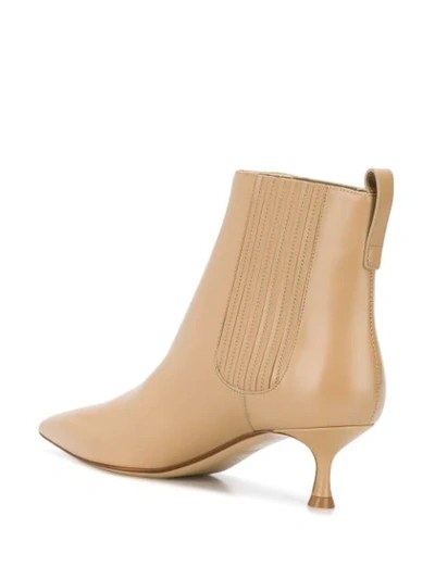 Shop Francesco Russo Low-heel Ankle Boots In Neutrals