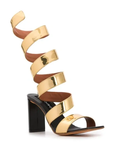Shop Y/project Metallic Open-toe Sandals In Gold