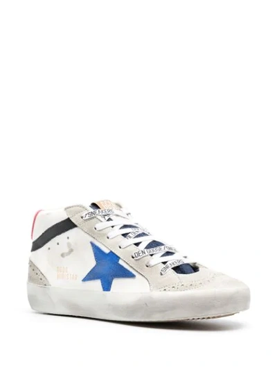 Shop Golden Goose Mid Star High-top Sneakers In White