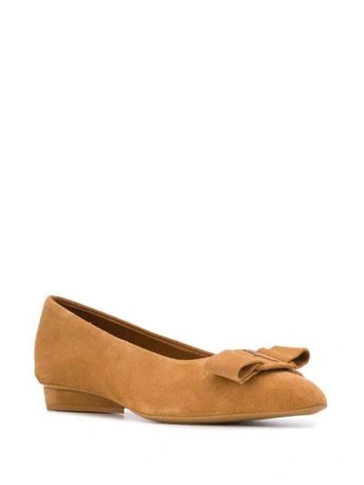 Shop Ferragamo Viva Ballerina Shoes In Neutrals