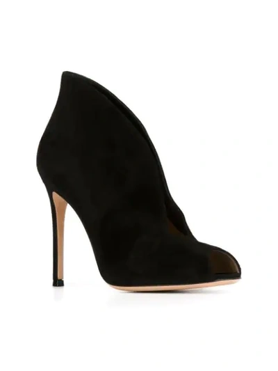 Shop Gianvito Rossi Vamp 105mm Peep-toe Booties In Black