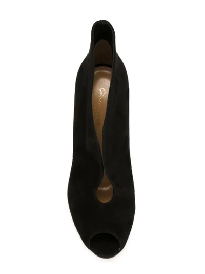 Shop Gianvito Rossi Vamp 105mm Peep-toe Booties In Black