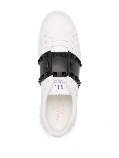 Shop Valentino Rockstud Untitled Sneakers In White