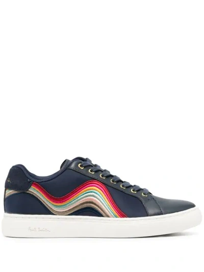 Shop Paul Smith Embroidered Design Sneakers In Blue