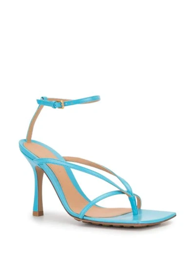 Shop Bottega Veneta Square-toe High-heel Sandals In Blue