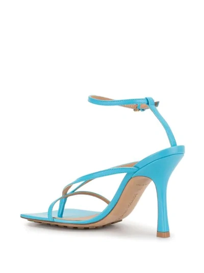 Shop Bottega Veneta Square-toe High-heel Sandals In Blue