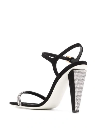 Shop Pollini Embellished Strap Sandals In Black