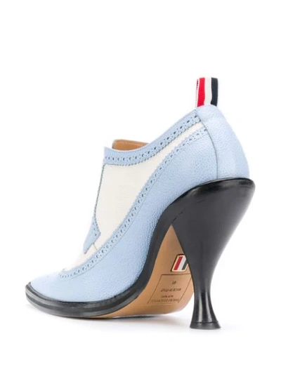 Shop Thom Browne Colour-block 105mm Brogue Pumps In Blue