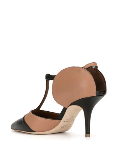 Shop Malone Souliers Imogen Panelled 85mm Pumps In Brown