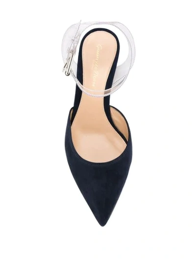 Shop Gianvito Rossi Pointed Toe Pumps In Blue