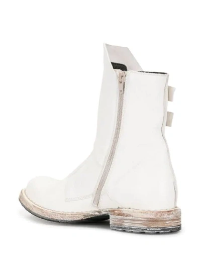 Shop Moma Leather Ankle Boots In White
