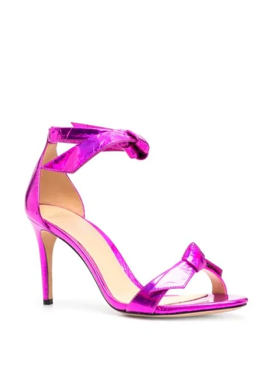 Shop Alexandre Birman Bow-detail Open-toe Sandals In Pink