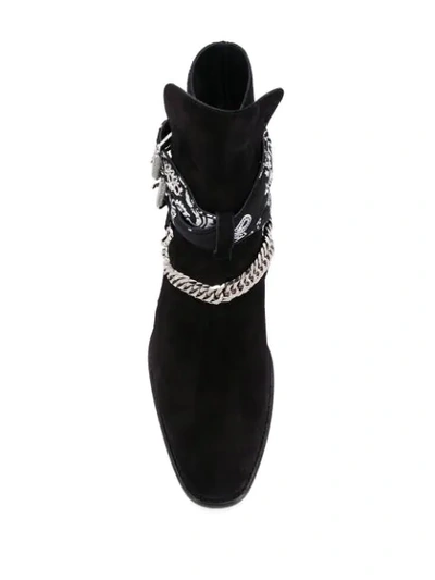 Shop Amiri Bandana Strap Ankle Boots In Black