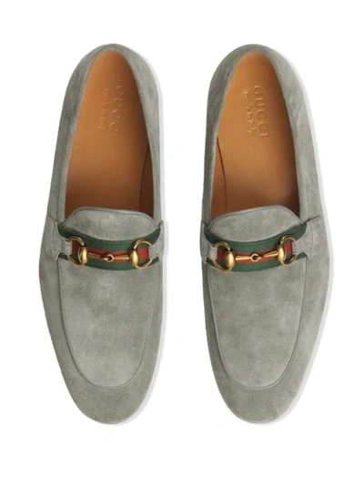 Shop Gucci Horsebit Loafer In Grey