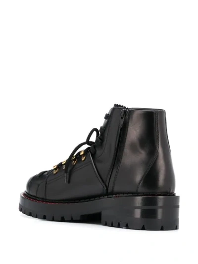 Shop Versace Lace-up Boots In Black