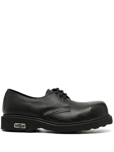 Shop Cult Bolt Leather Derby Shoes In Black