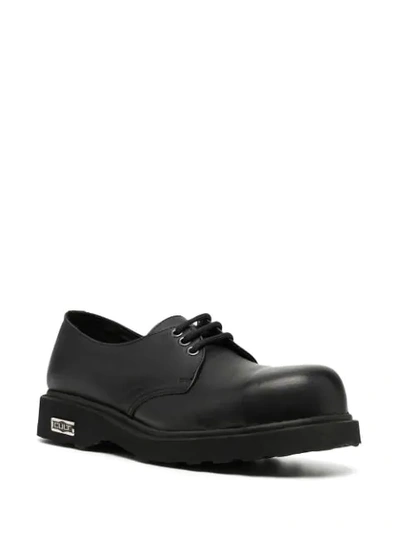 Shop Cult Bolt Leather Derby Shoes In Black