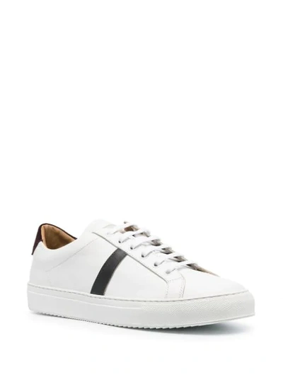 Shop Low Brand Contrasting Band Low-top Sneakers In White