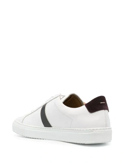 Shop Low Brand Contrasting Band Low-top Sneakers In White
