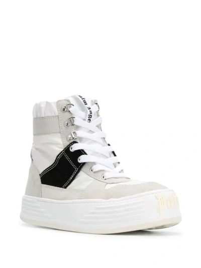 Shop Palm Angels High Top Sneakers In White