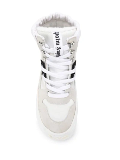 Shop Palm Angels High Top Sneakers In White