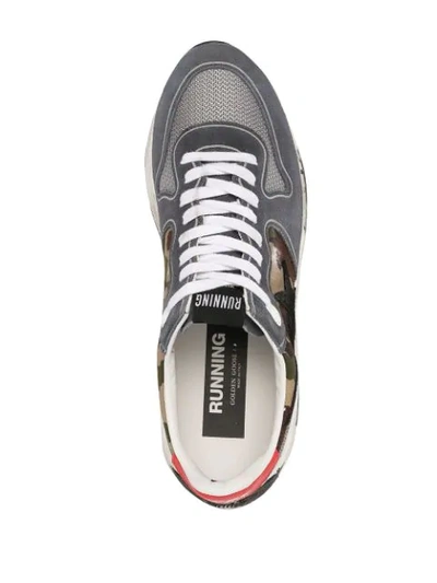 Shop Golden Goose Running Sole Lace-up Sneakers In Blue