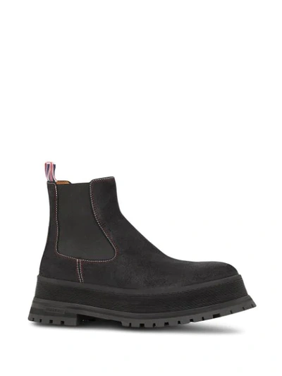 Shop Burberry Ankle-length Chelsea Boots In Black