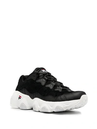 Shop Fila Chunky Rubber Sole Trainers In Black