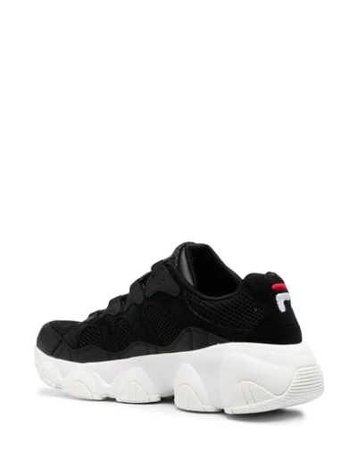Shop Fila Chunky Rubber Sole Trainers In Black