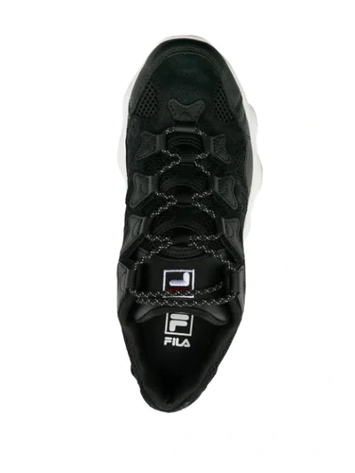 Shop Fila Chunky Rubber Sole Trainers In Black