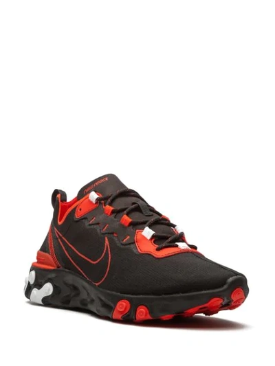 Nike React Element 55 Sneakers In Black