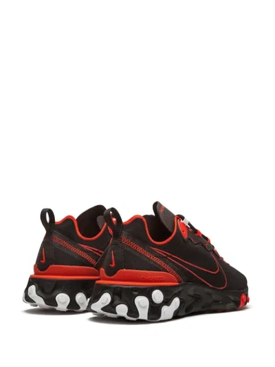 Nike React Element 55 Sneakers In Black