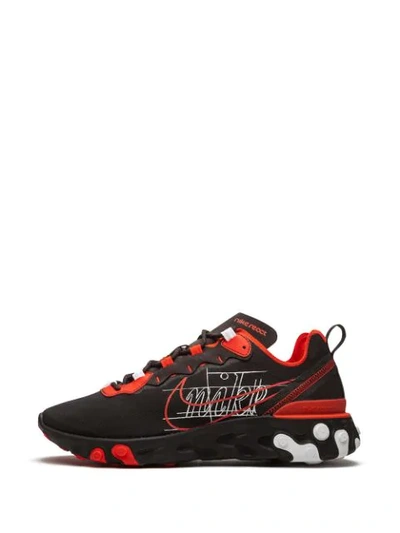 Nike React Element 55 Sneakers In Black