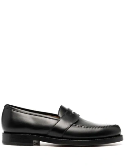 Shop Polo Ralph Lauren Braygan Slip-on Loafers In Black