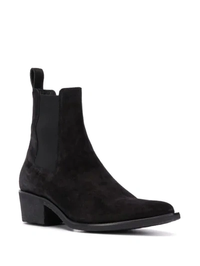 Shop Amiri Cuban Heel Chelsea Boots In Black