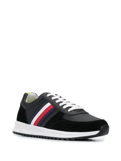 Shop Tommy Hilfiger Lace-up Trainers In Black
