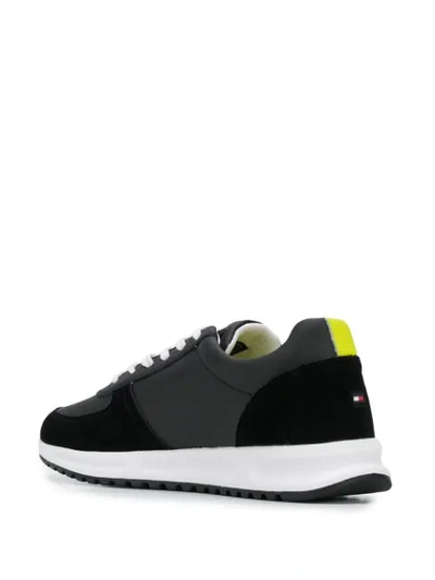 Shop Tommy Hilfiger Lace-up Trainers In Black