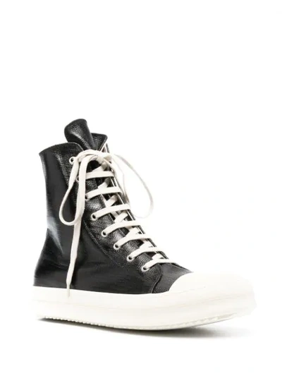 Shop Rick Owens Drkshdw Hi-top Baseball Boots In Black