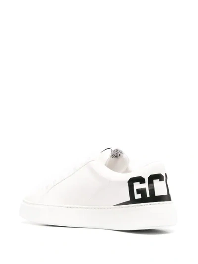Shop Gcds Logo Print Low-top Sneakers In White