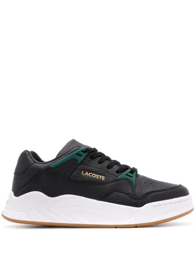 Shop Lacoste Court Slam Lace-up Sneakers In Black