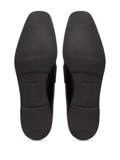 Shop Prada Logo-plaque Loafers In Black
