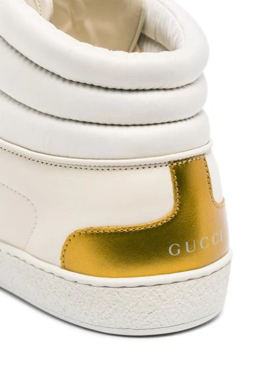 Shop Gucci New Ace High-top Sneakers In Neutrals