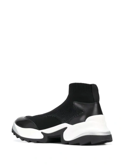 Shop Sergio Rossi Extreme Sock Sneakers In Black