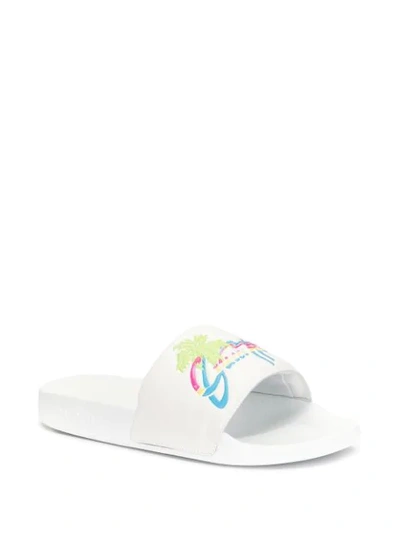 Shop Gucci Hawaii Slides In White