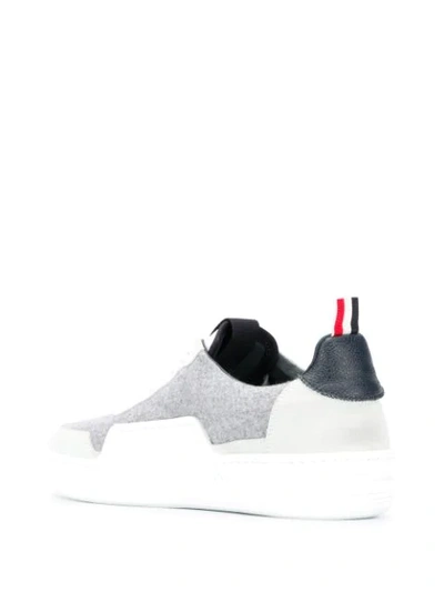 Shop Thom Browne Basketball Low-top Sneakers In Grey