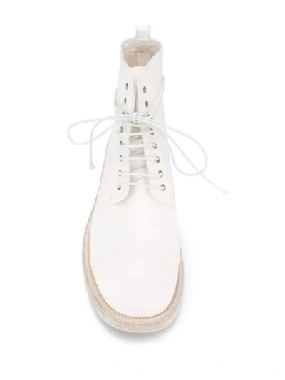 Shop Marsèll Burraccia Lace-up Ankle Boots In White