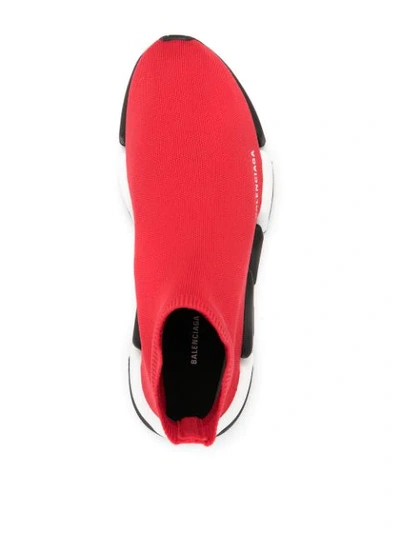 Shop Balenciaga Speed 2.0 Sneakers In Red