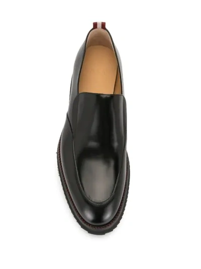 Shop Bally Slip-on Leather Loafers In Black