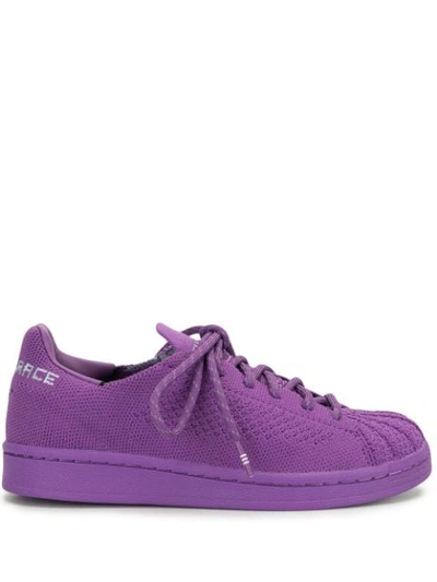 Shop Adidas Originals Superstar Primeknit Trainers In Purple