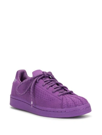 Shop Adidas Originals Superstar Primeknit Trainers In Purple
